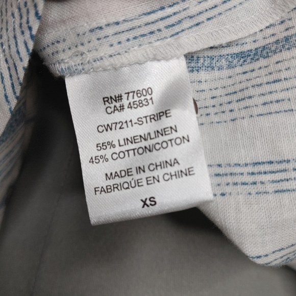 CHASER linen blend ruffle top size XS - Picture 11 of 12